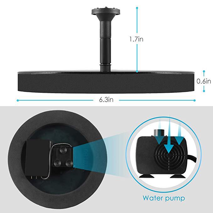 Runder Solar Springbrunnen