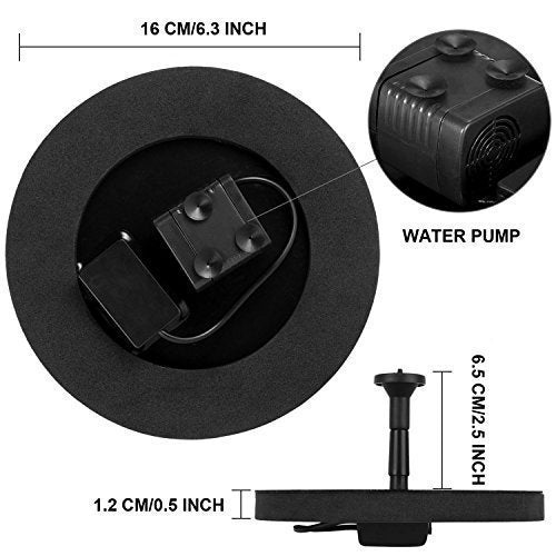 Runder Solar Springbrunnen