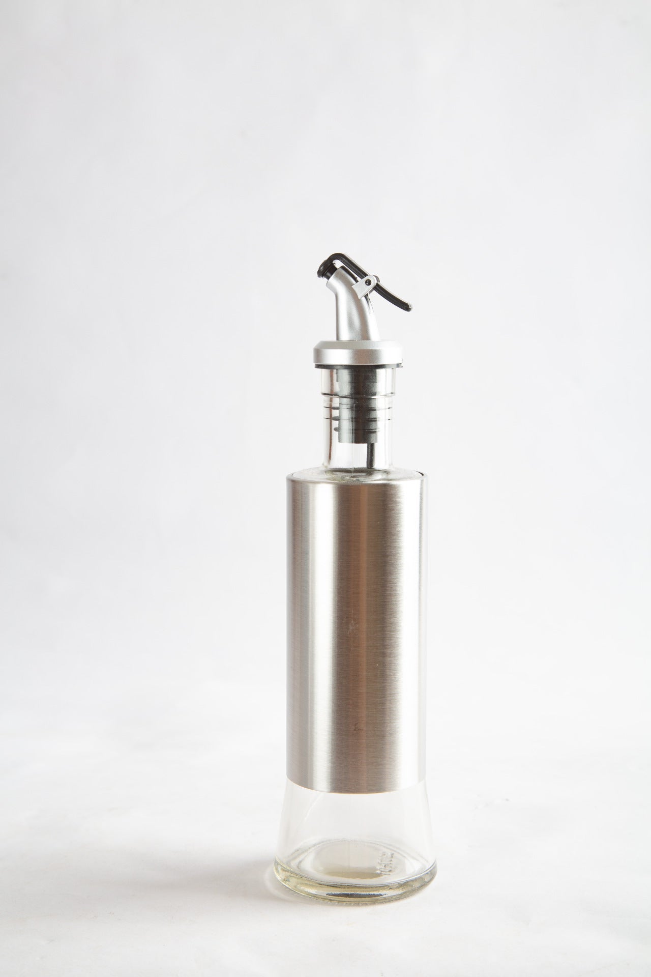 Auslaufsicher Glasflasche aus Edelstahl, verschiedene Ausführungen und Beschriftungen (Vinegar, Oil, ...), einzeln oder als Set