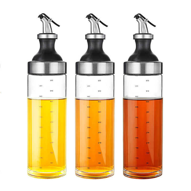 Essig/Öl Dosierflasche, Borosilikatflasche für Flüssigkeiten, 600ml
