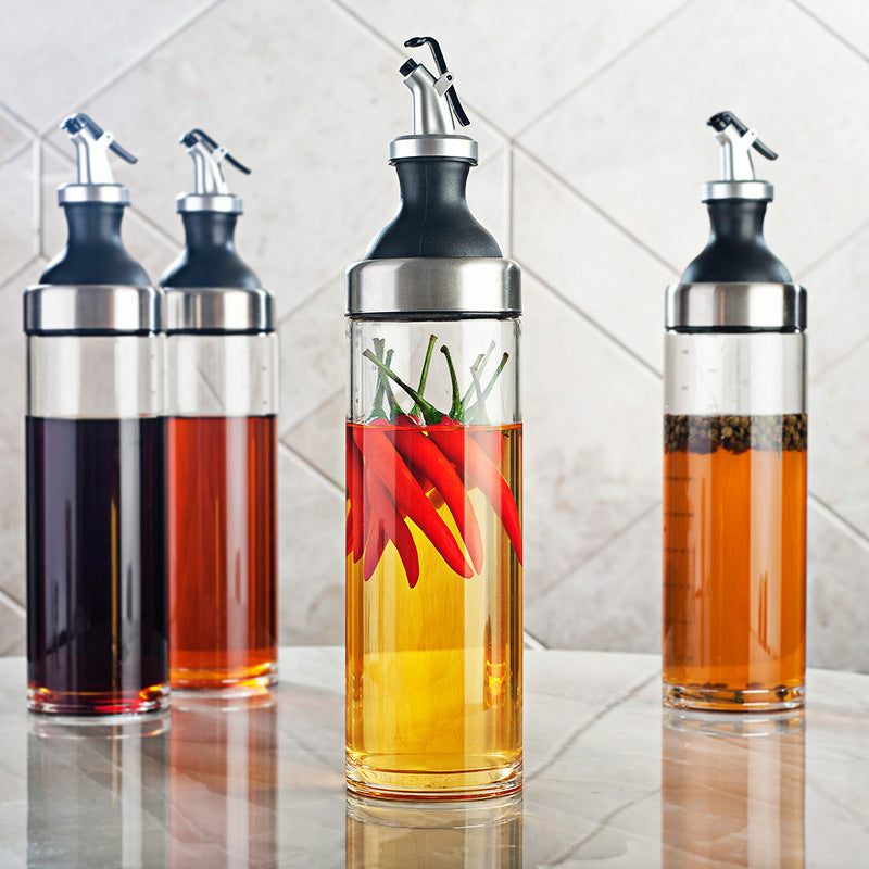 Essig/Öl Dosierflasche, Borosilikatflasche für Flüssigkeiten, 600ml