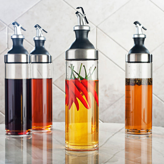 Essig/Öl Dosierflasche, Borosilikatflasche für Flüssigkeiten, 600ml